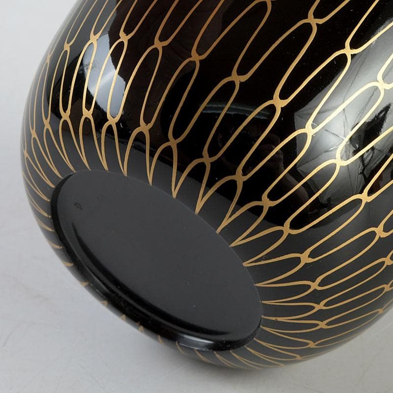 茶道具　蒔絵師　中川秀甫作　網目蒔絵　中棗　共箱　V　9347