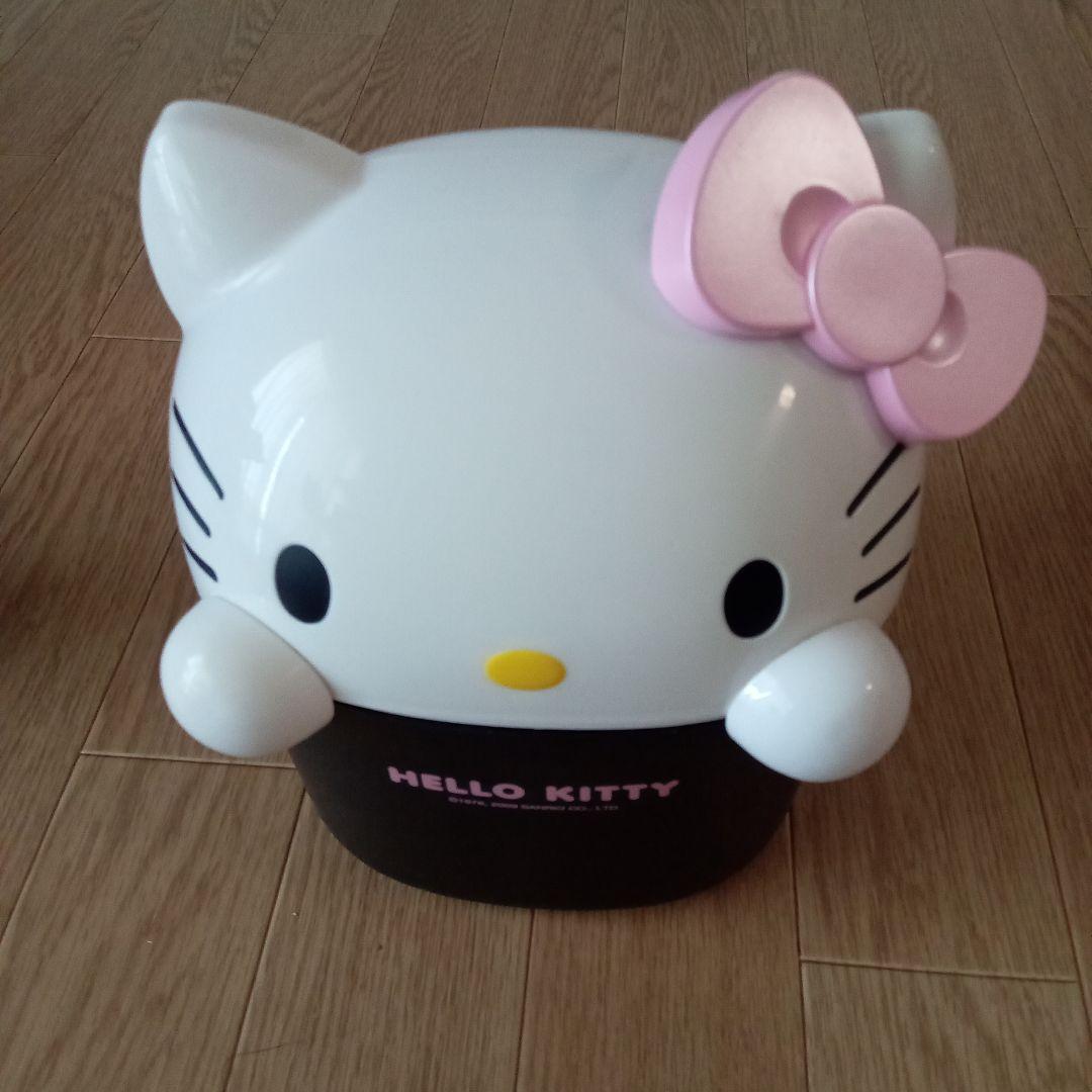 キティちゃん　ごみ箱　収納入れ➕キティ座布団カバー　平成レトロ