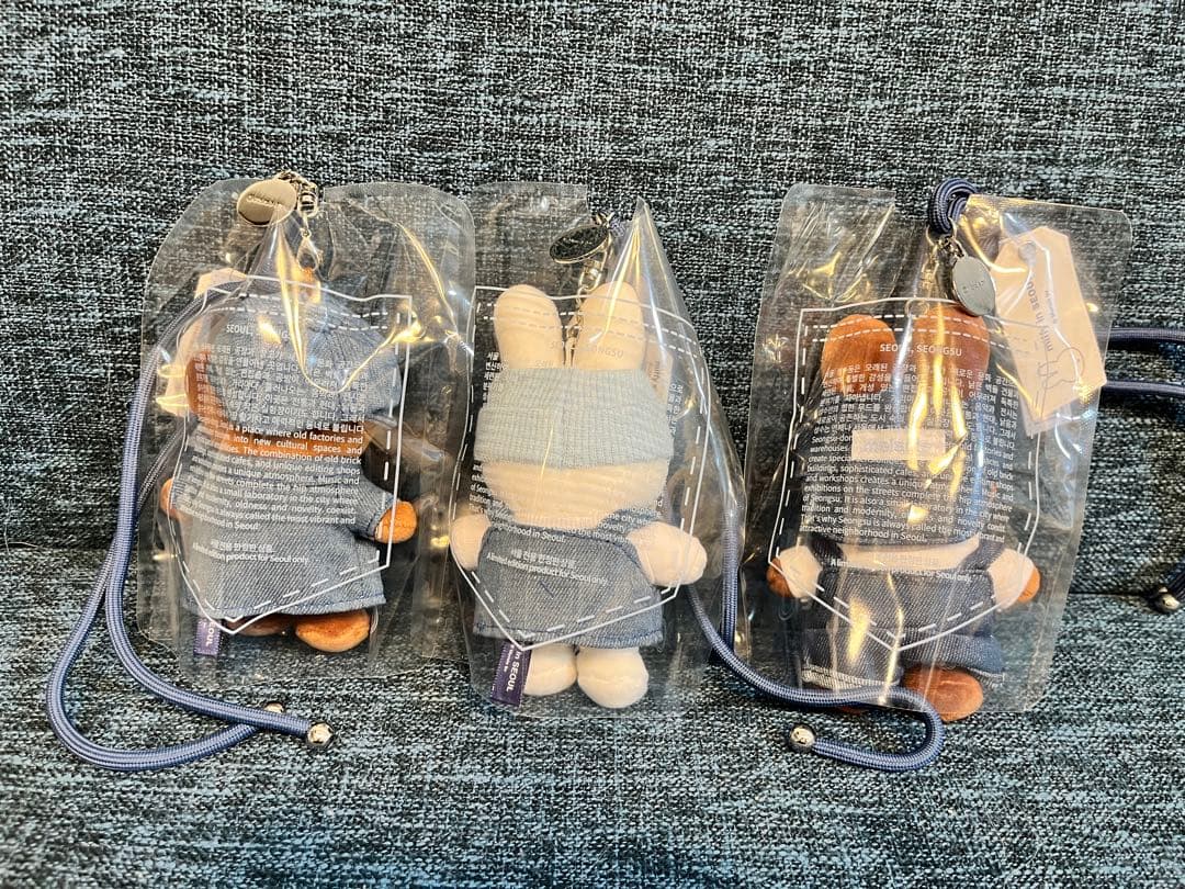 と*も様 【韓国ソウル限定】ミッフィー　デニム　エディション　キーリング　3体セ