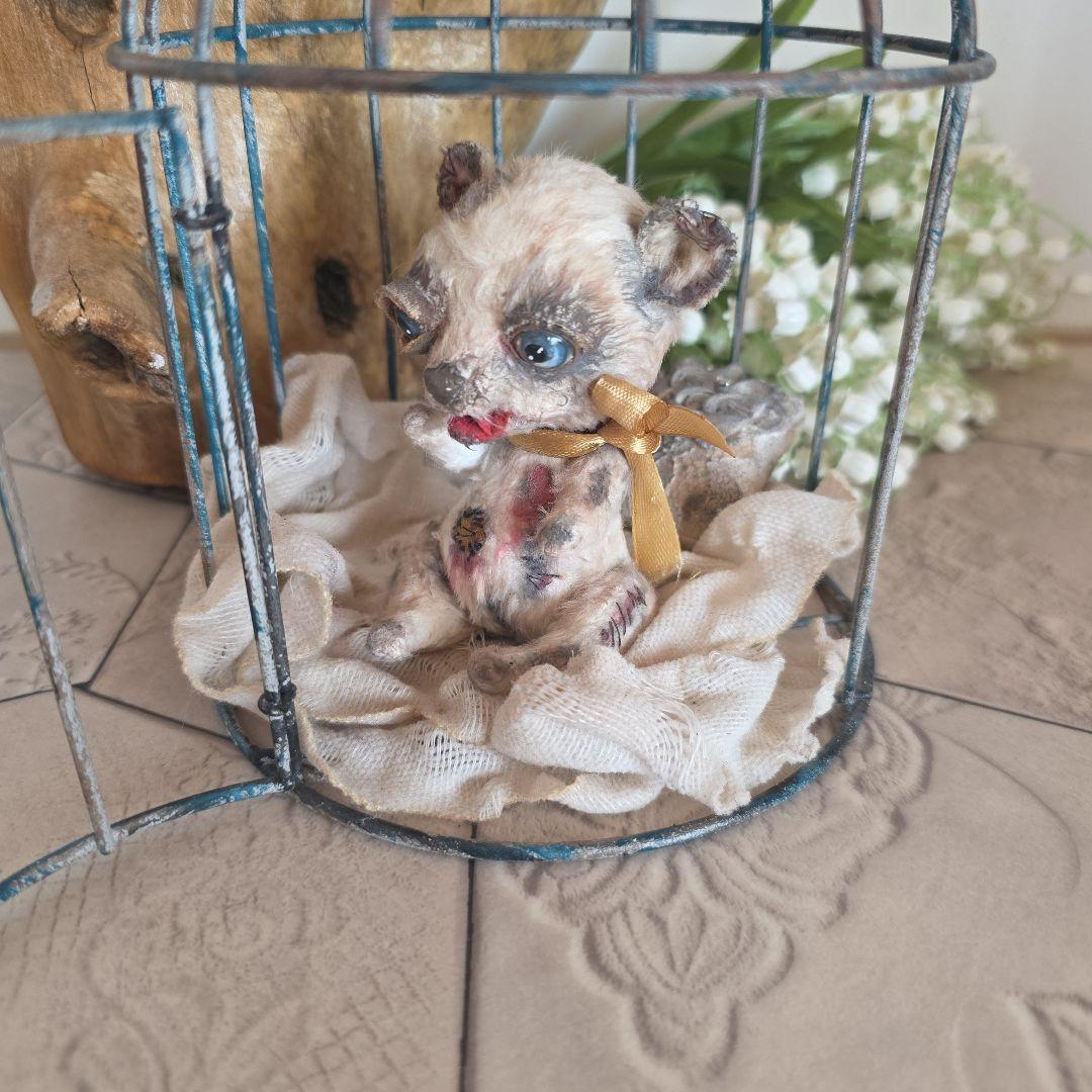 作家様　アーティストベア　退廃的　ダーク　ブロカント　テディベア　手のりサイズ