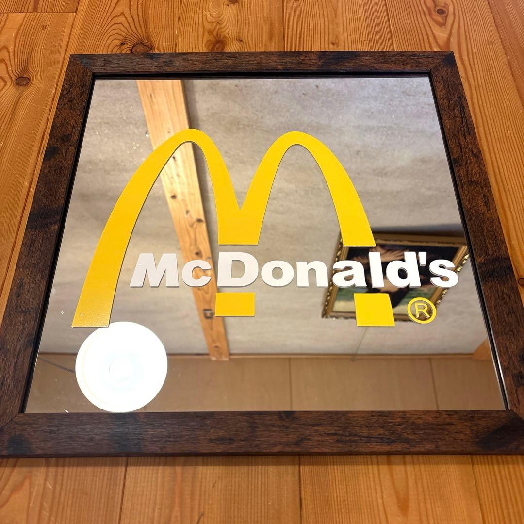 マクドナルド　ロゴ　パブミラー　看板　サイン　McDonald’s 鏡