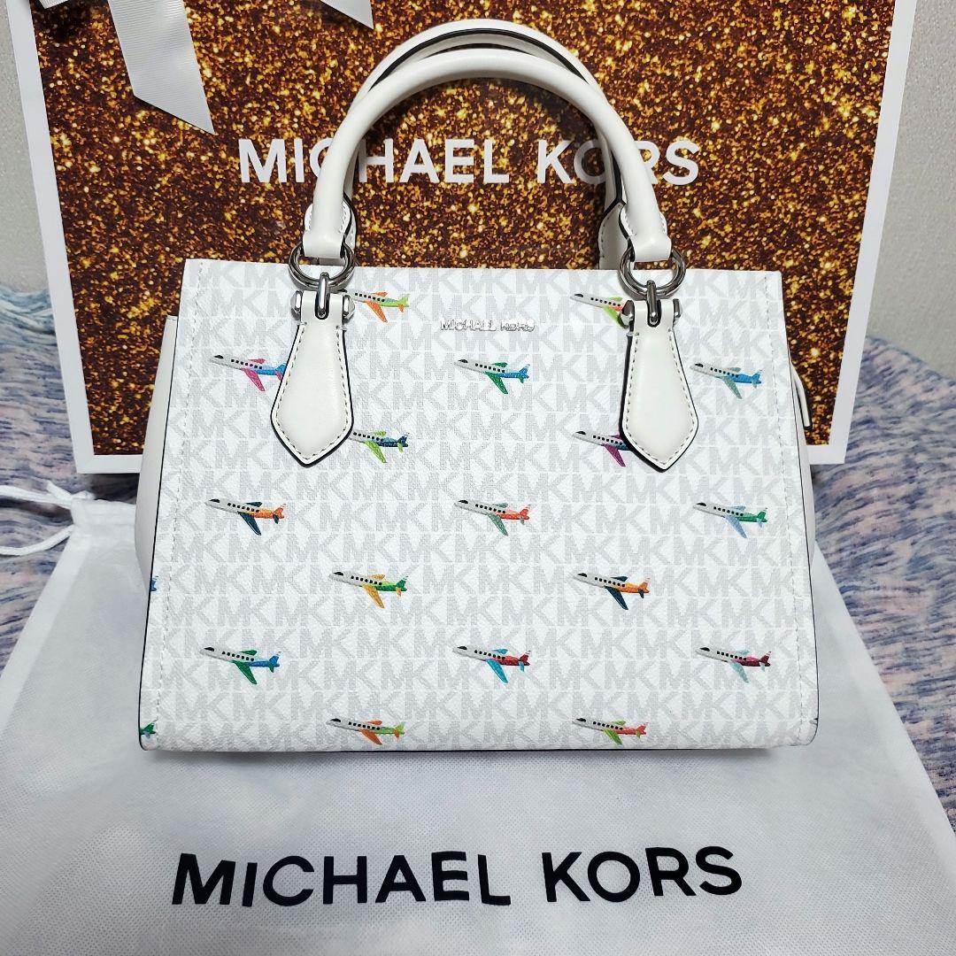 【限定柄】新品未使用 MICHAEL KORS マイケルコース 飛行機柄バッグ