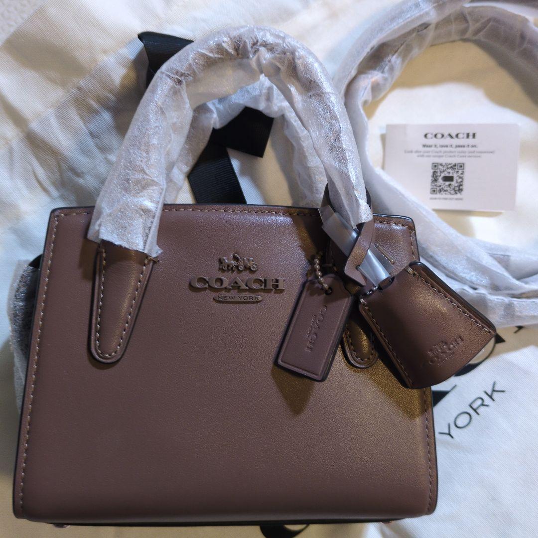 COACH アンドレア ミニ キャリーオール　ブラウン ショルダーバッグ