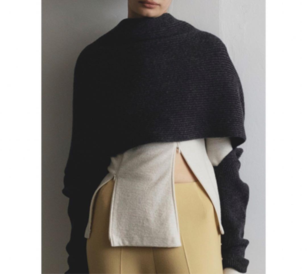 フミカウチダ fumika uchida オフショルダーニット マフラー