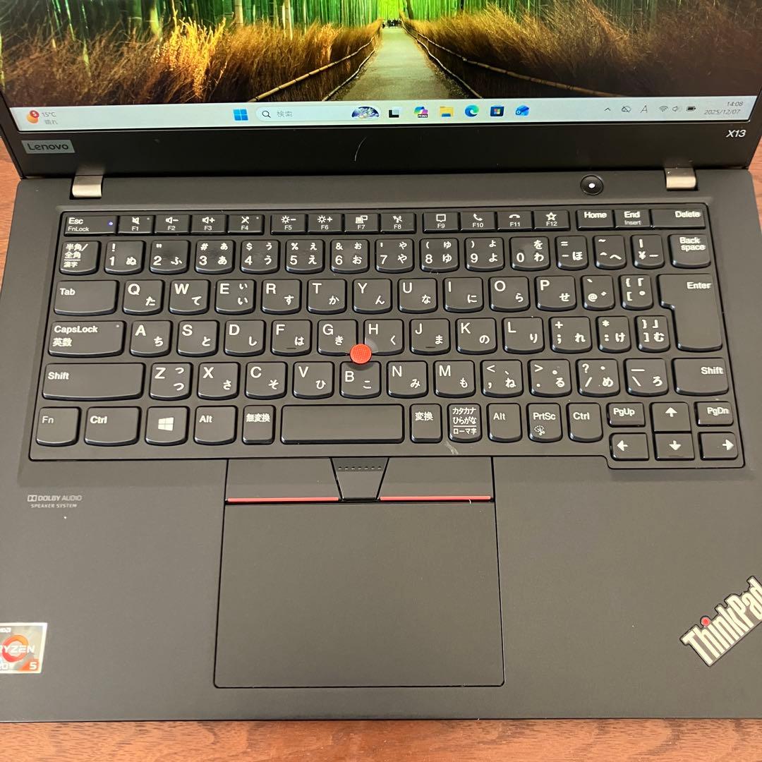 Windowsノート本体 ThinkPad X13 Ryzen 5 Pro 4650U 8GB 256GB