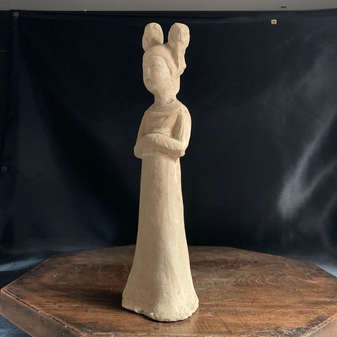 新年赤札セール❗️【ギャラリー三益】中国古美術　唐代加彩美人俑（唐時代）