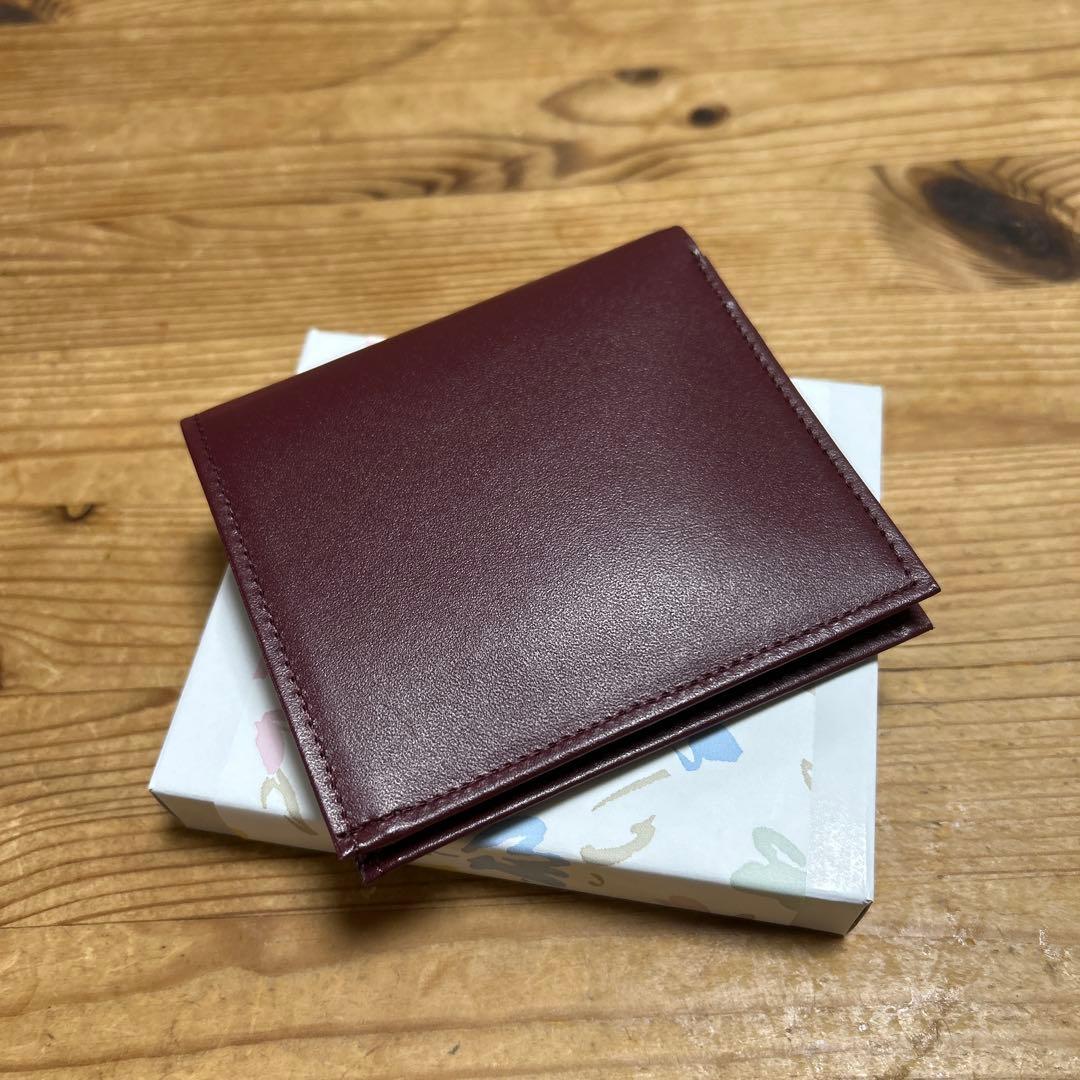 皇居 二つ折り財布 ワインレッド