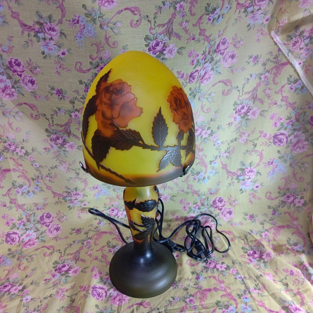 ガレ風 薔薇彩ルームランプ