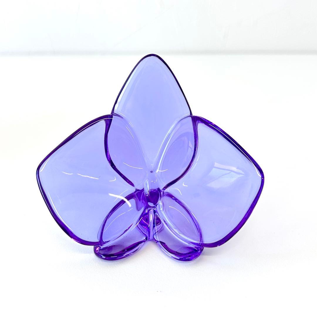 (k20)Baccarat バカラ オーキッドフラワー 洋蘭 パープル