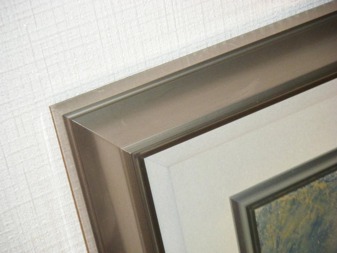 【真作】絵画　本荘赳　油彩10号　丹沢湖　春陽会　美情景　名品　O186