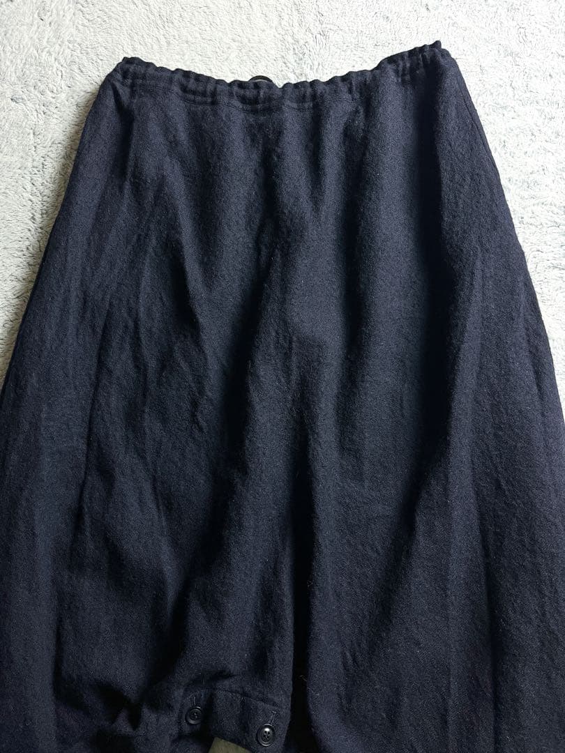 【Y's】ウール100% 2way アシンメトリーサルエルパンツ 変形スカート