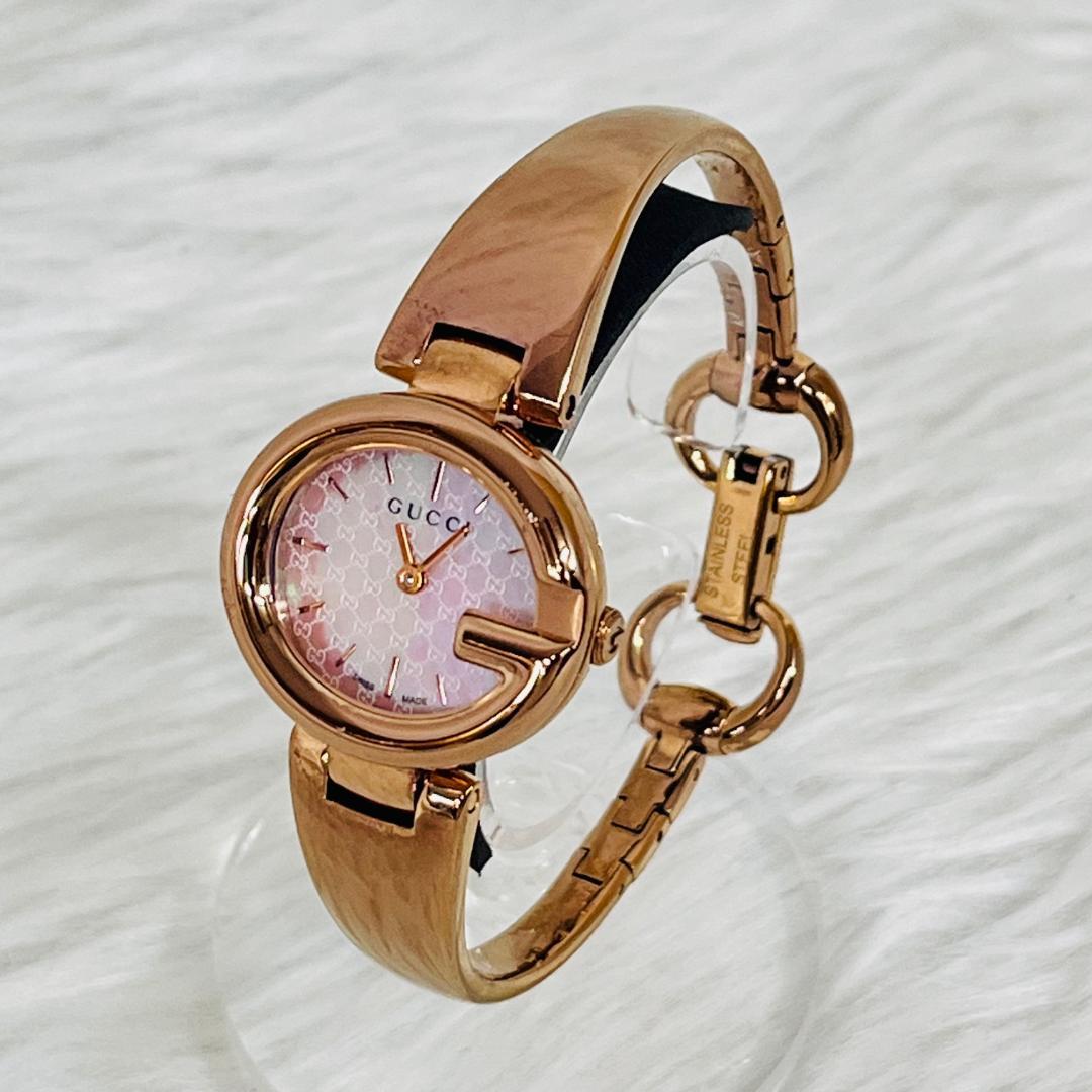 GUCCI 腕時計 バングル シュエル ピンク