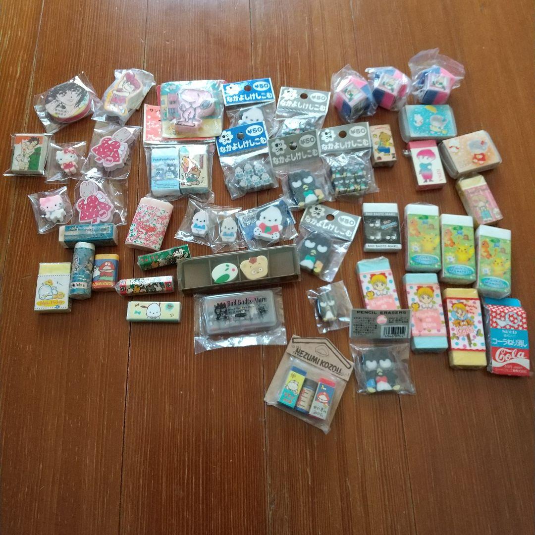 キャラいろいろ/消しゴム47袋/字消し：スラムダンク·エースをねらえ/サンリオ