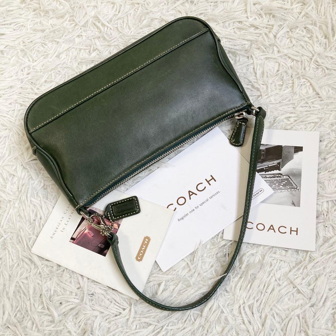 極美品 vintage coach old accessory porch 緑