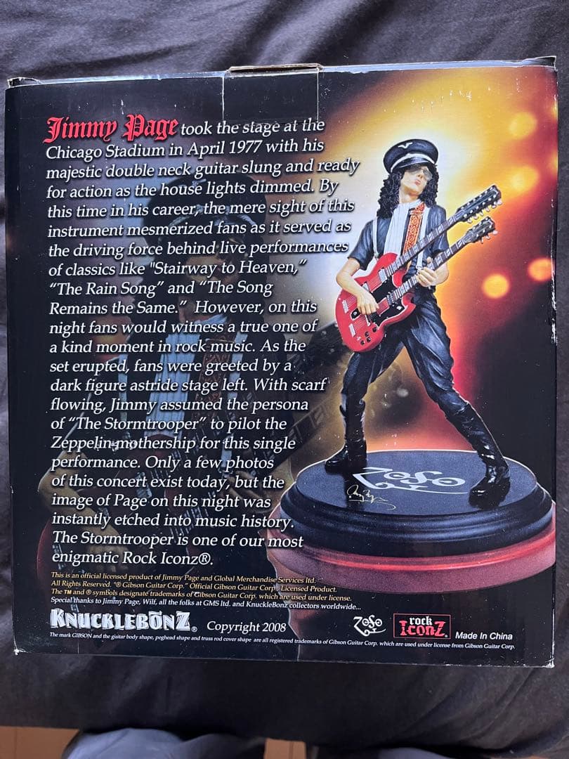 ジミーペイジ　フィギュア　KnuckleBonz jimmy page