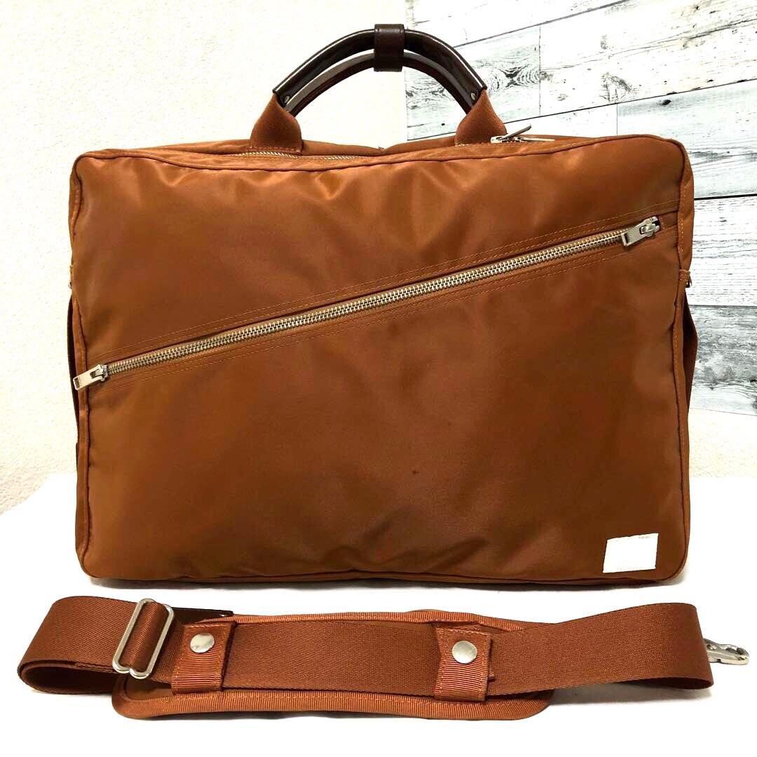 超美品✨人気 ポーター リフト ビジネスバッグ3way 2層 A4可 ブラウン