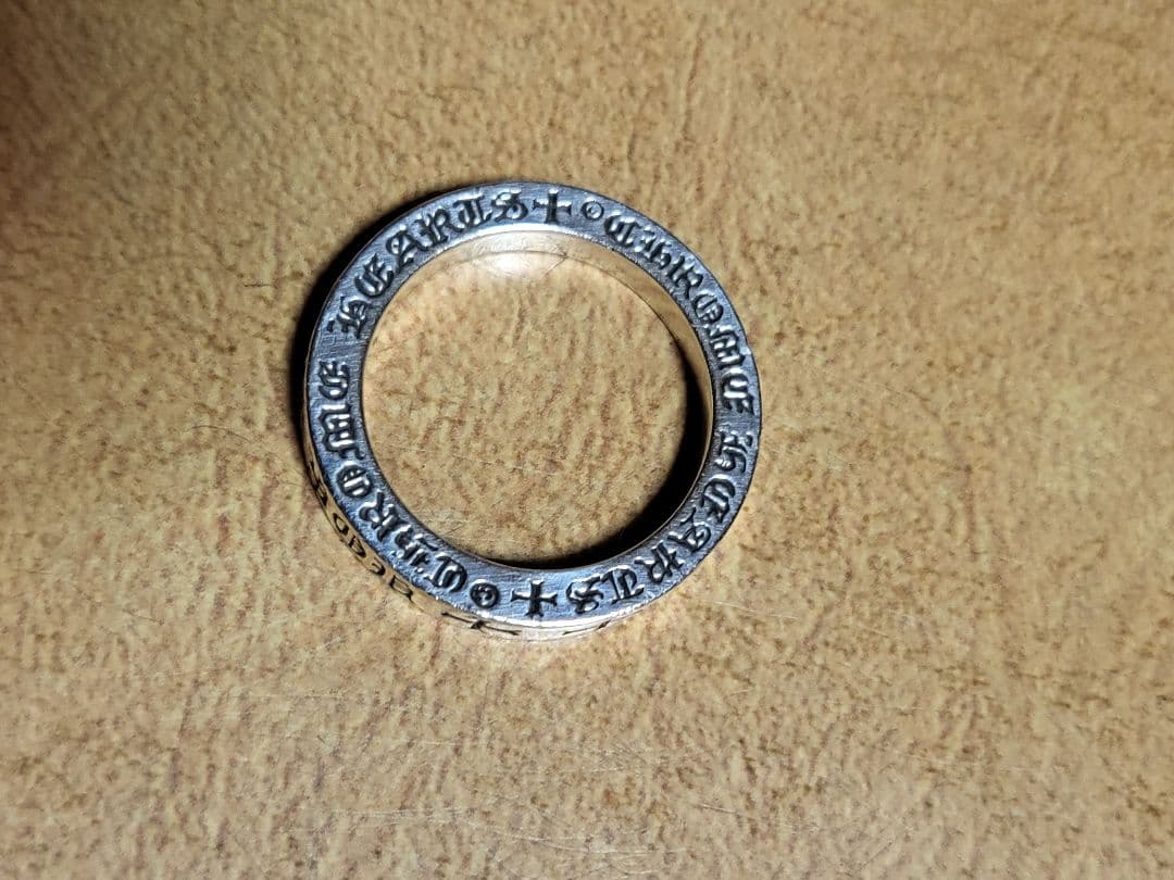 クロムハーツ 3mmスペーサーファックユー シルバー　2Pダイヤリング 17号