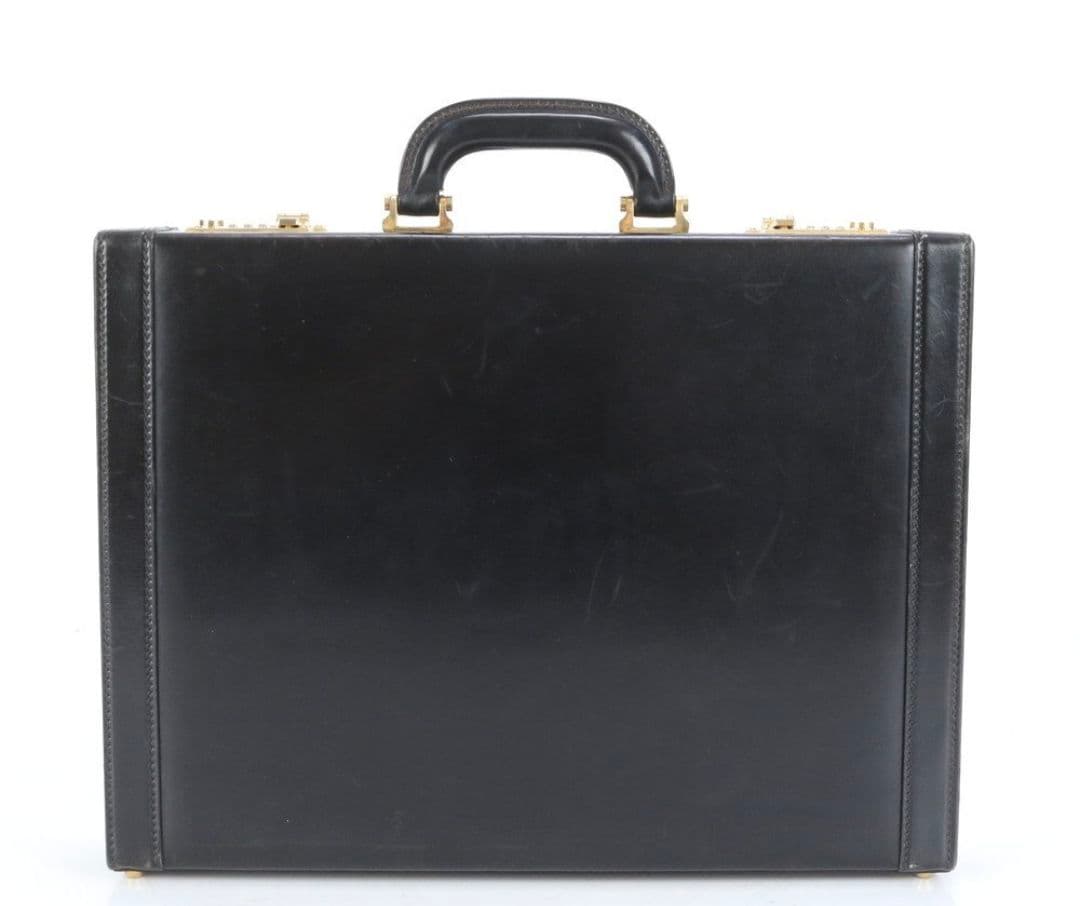 美品■ロエベ■アナグラム レザー アタッシュケース ハードケース A4