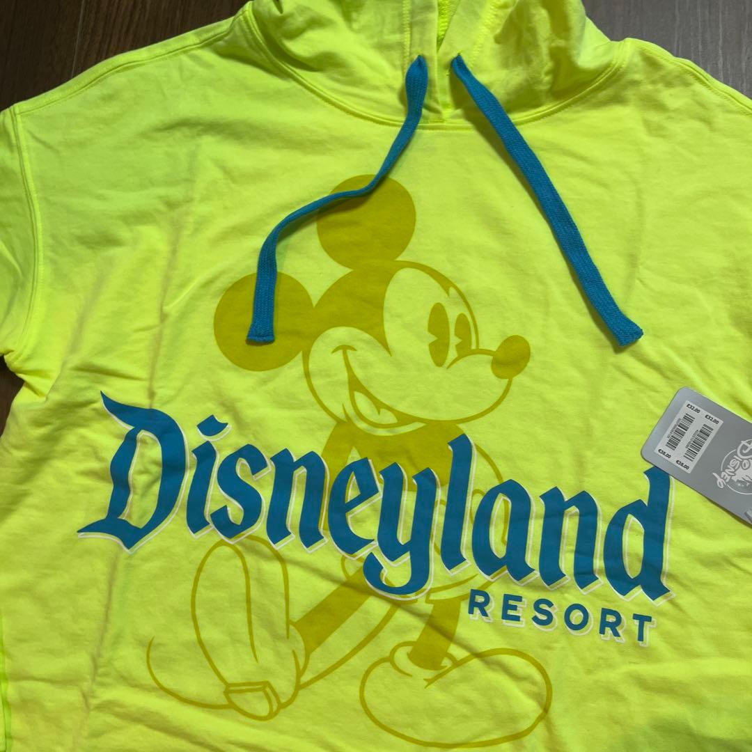 新品　海外ディズニーランド限定　ミッキー　M　フード付き　スウェット　Tシャツ