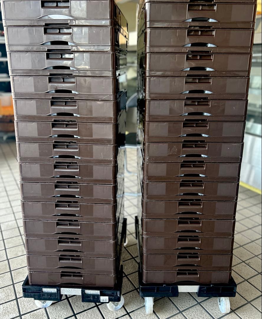 アスクル 折りたたみコンテナ 現場のチカラ ブラウン　20個セット