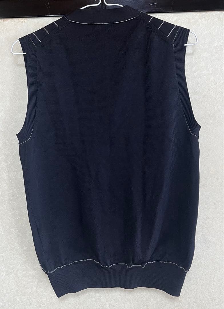 ストライプニットベスト