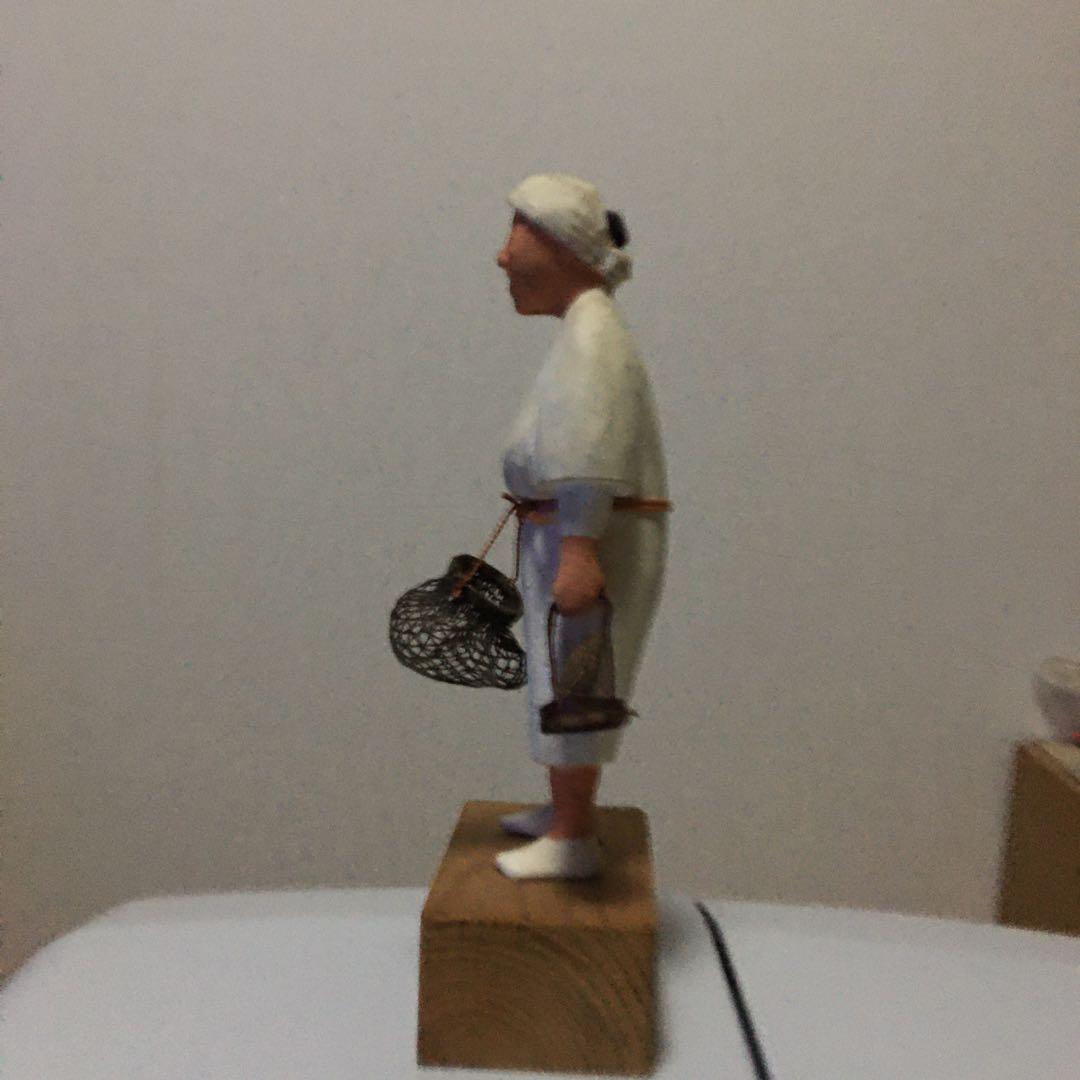 海女のむめさん　木彫人形　鳥羽水族館　木彫彩色　昭和レトロ　いやげもの　こけし