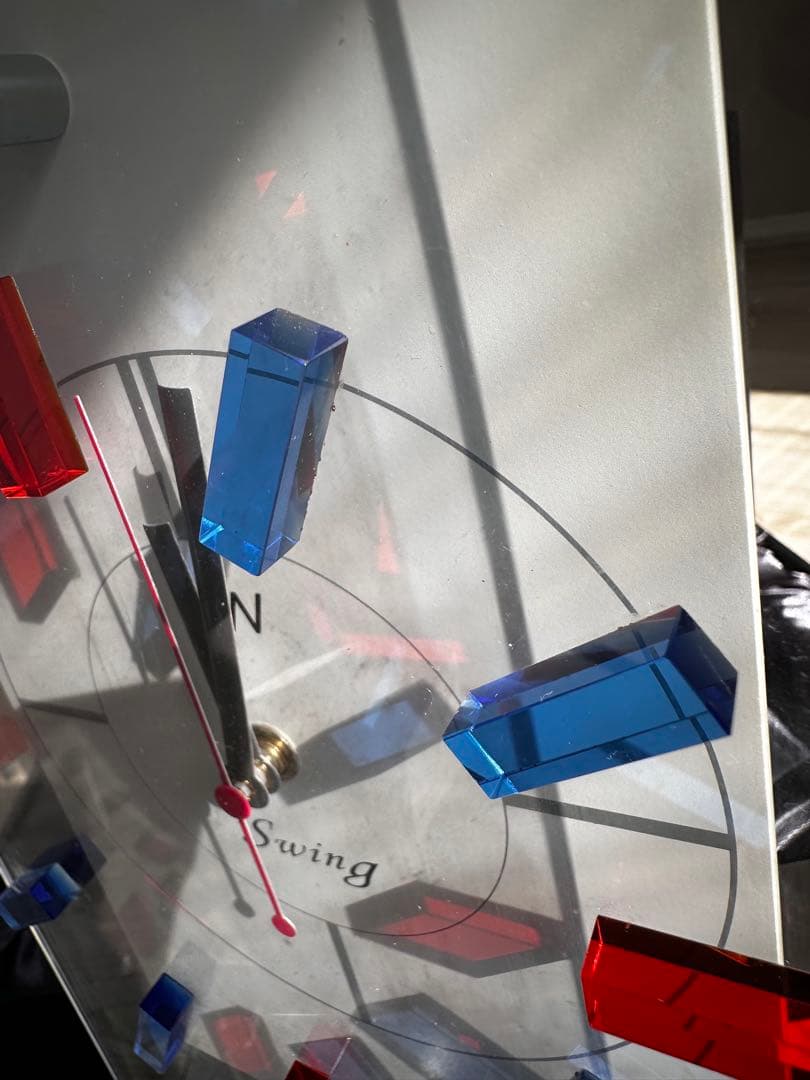 NARUMI 置時計 振り子時計 クリスタル時計GRASS WORKS