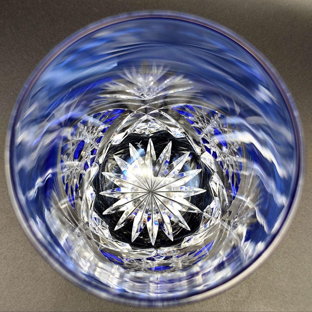 超希少品☆小林英夫 くもの巣切子 江戸切子グラス（切子、江戸切子、薩摩切子）