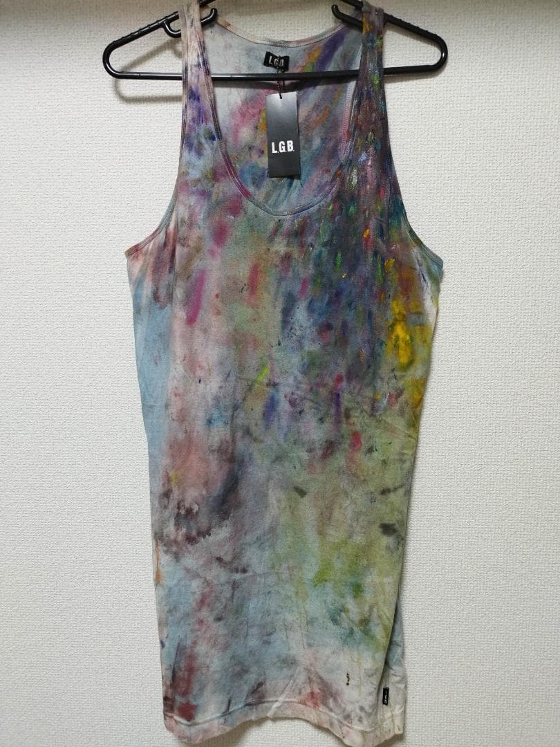 【未使用】LGB タンクトップ　ペイント　１点物　限定品