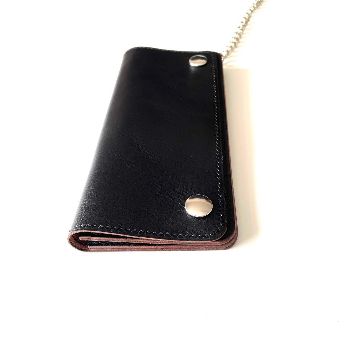 ご注文品　トラッカーウォレット　飾りステッチ　カードポケット改　ホースハイド