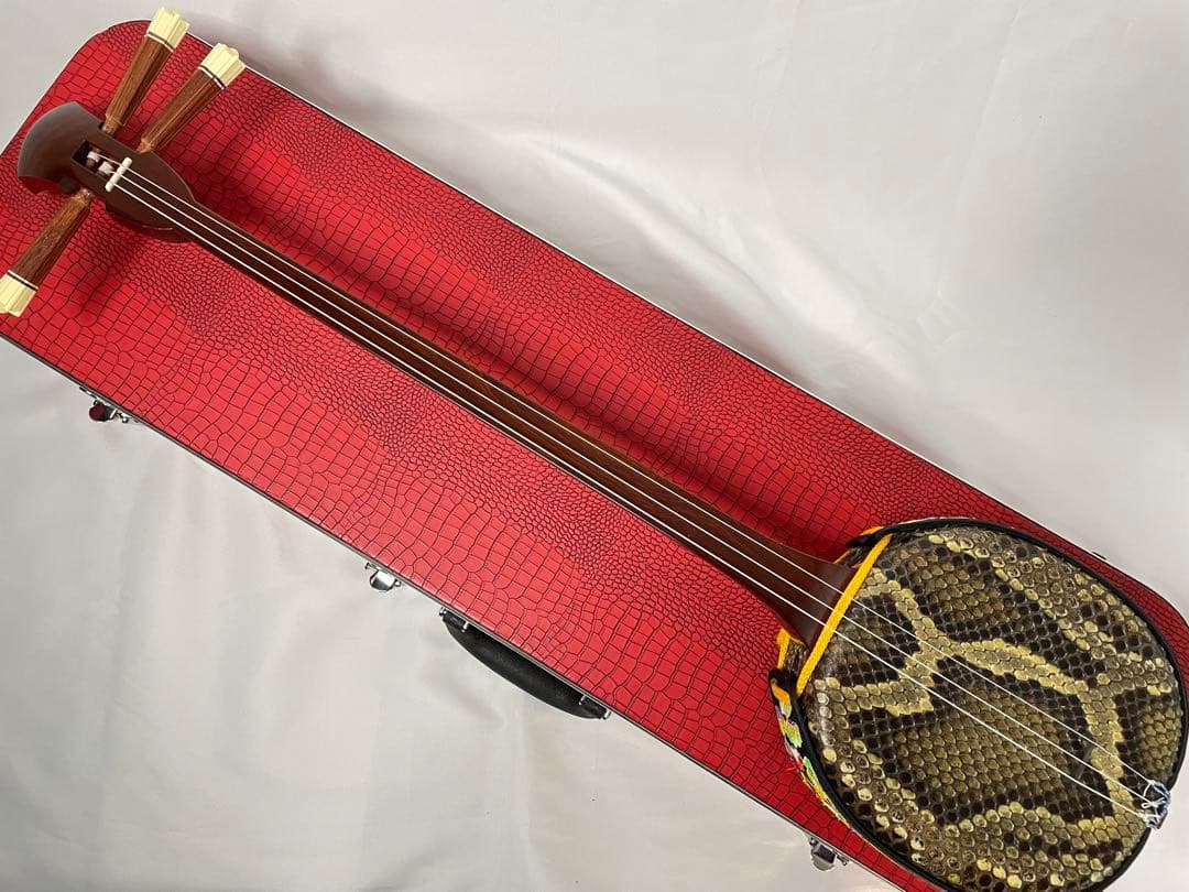 沖縄三線 宮古木工芸 本皮1枚張り 極上パドック棹