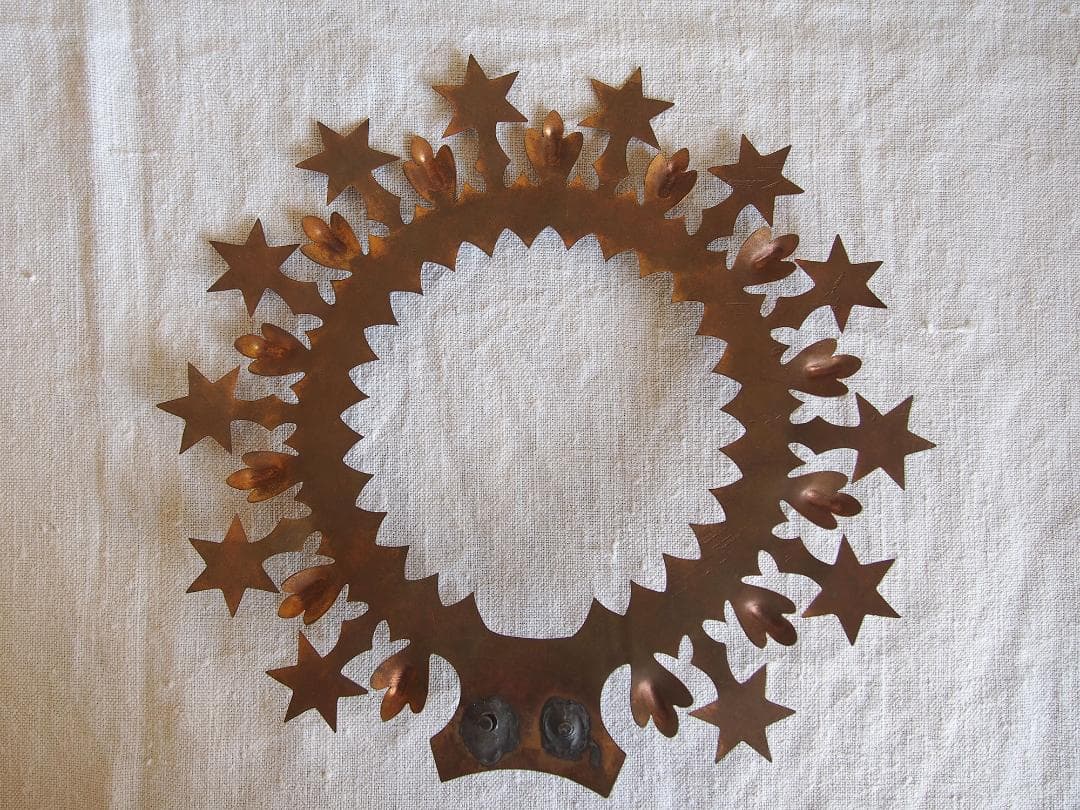 聖母マリア像 星のついた光輪 クラウン 直径25cm カトリック彫像用/K346