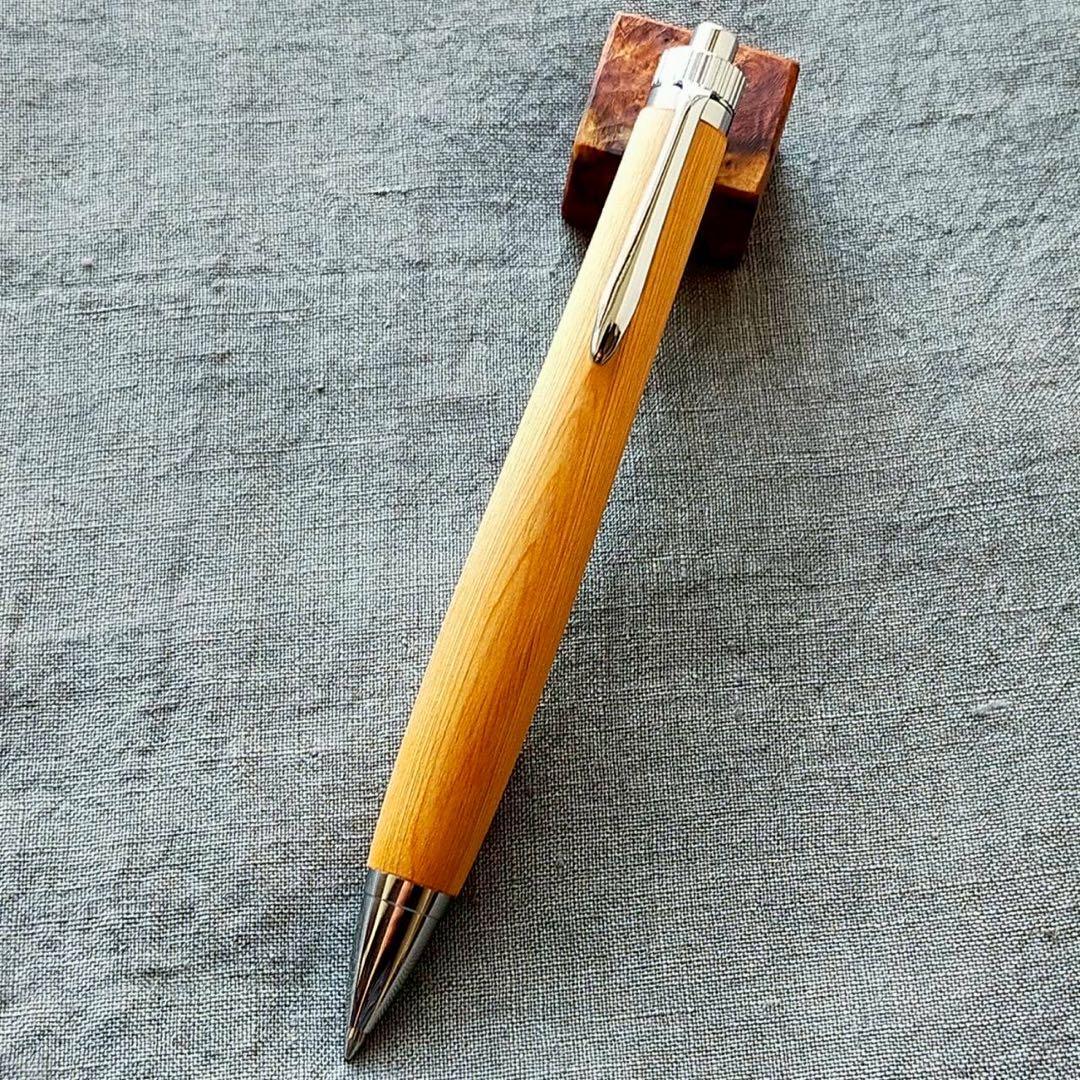 伊勢神宮　檜　ハンドメイド　木軸ボールペン　G2　天然木　シルバー