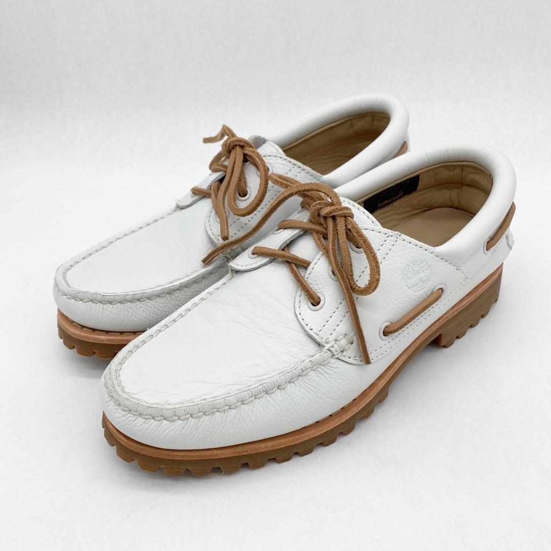 A16172 美品 ティンバーランド　3アイクラシックラグ　白　26