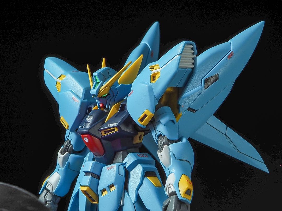 hg ヒュッケバイン 【全塗装完成品】合わせ目消し　段落ちモールド追加　塗り分け