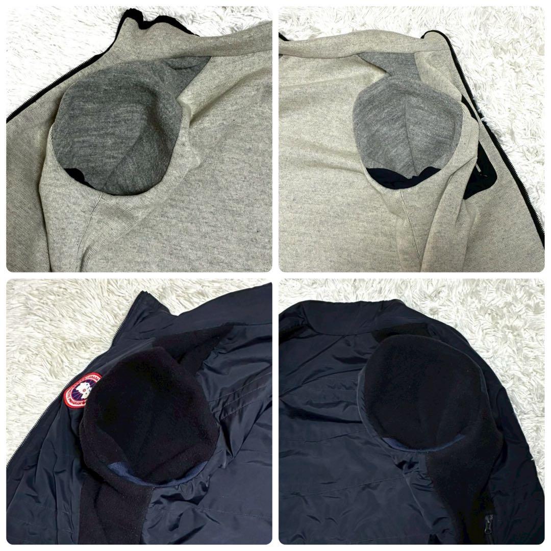 L/リバーシブル⭐️カナダグース グラフトン　ボアジャケット　フリース　紺　グレー