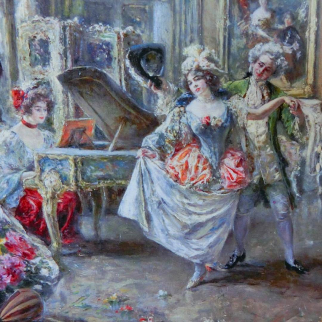 中世ヨーロッパ貴族を描いた額絵 2種よりお選び下さい。A・B