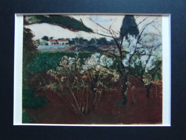 寺内萬治郎、梅咲く頃、800部限定大判画集画、新品額装