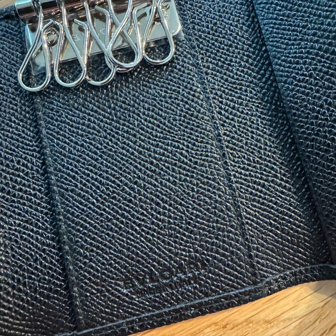 BVLGARI ブラック レザー キーケース