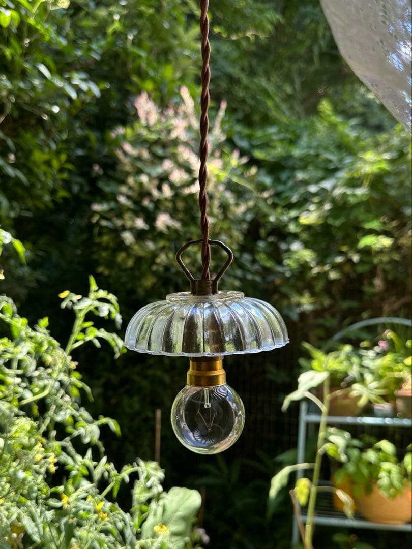 1920年代 フランス アンティーク 大きなお花の可愛いアトリエランプ＊