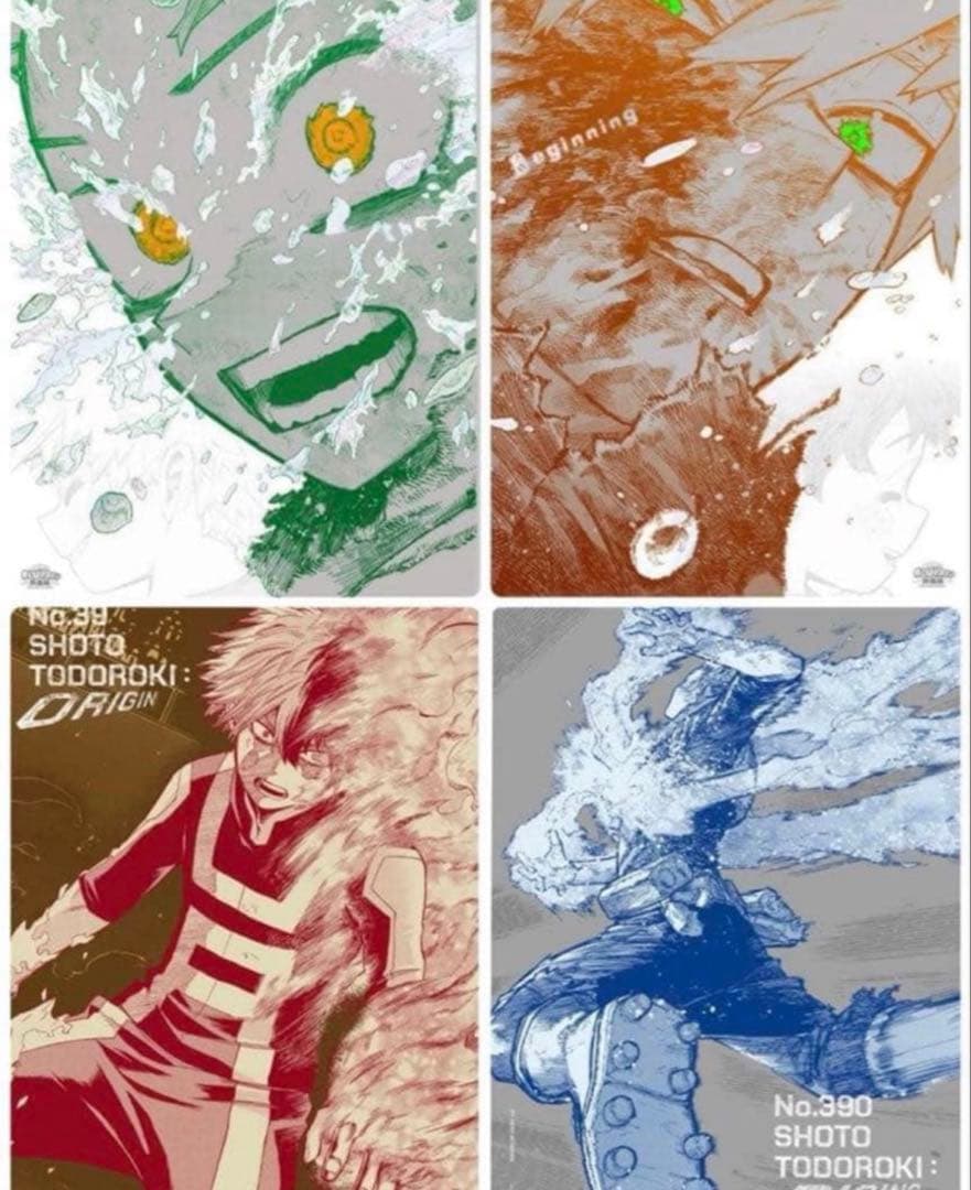 僕のヒーローアカデミア 原画展 ヒロアカ展 A2アートポスター 4枚セット