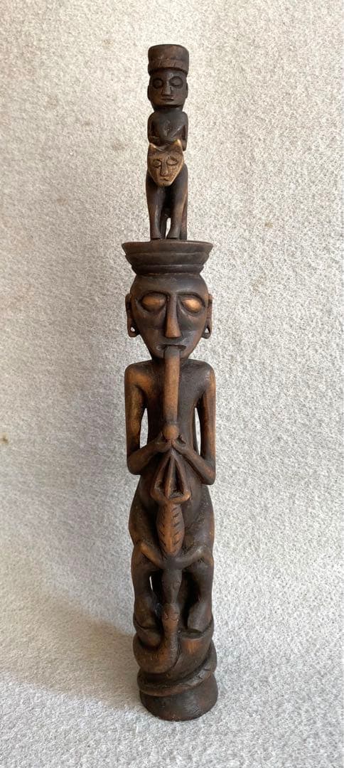 【インドネシア・スマトラ】木彫り／プリミティブアート　置物