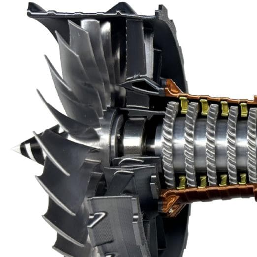 B 飛行機 エンジン 模型 完成品 回転 充電式 コレクション 光る 置物