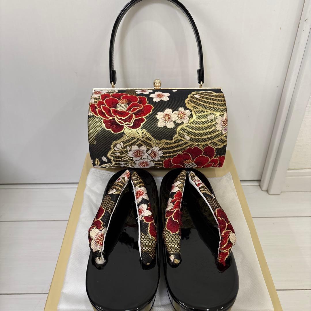 和装用バッグと下駄のセット