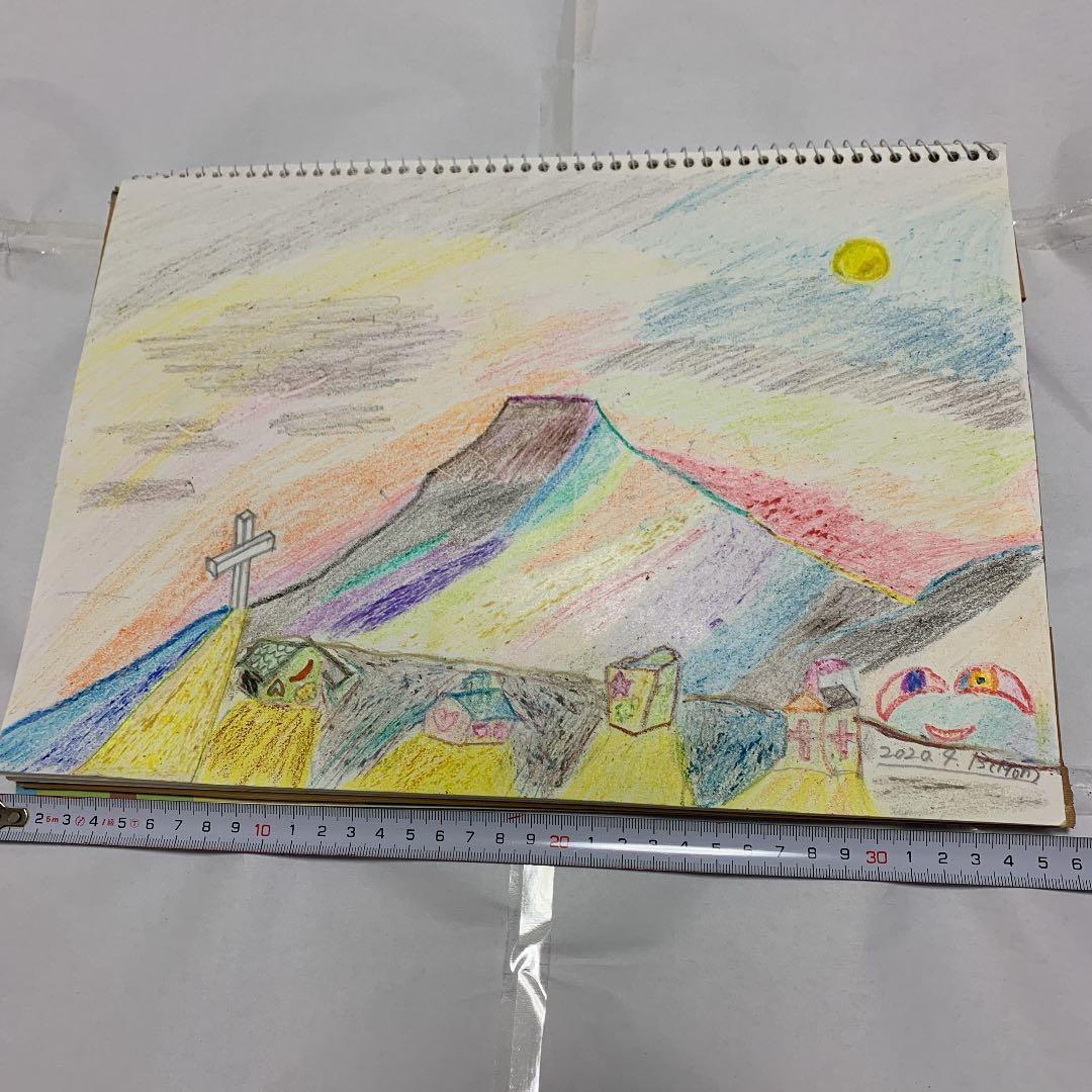 コロナで会えない友達や身内に絵のプレゼント！あの売り切品付き手書きのパステル絵！