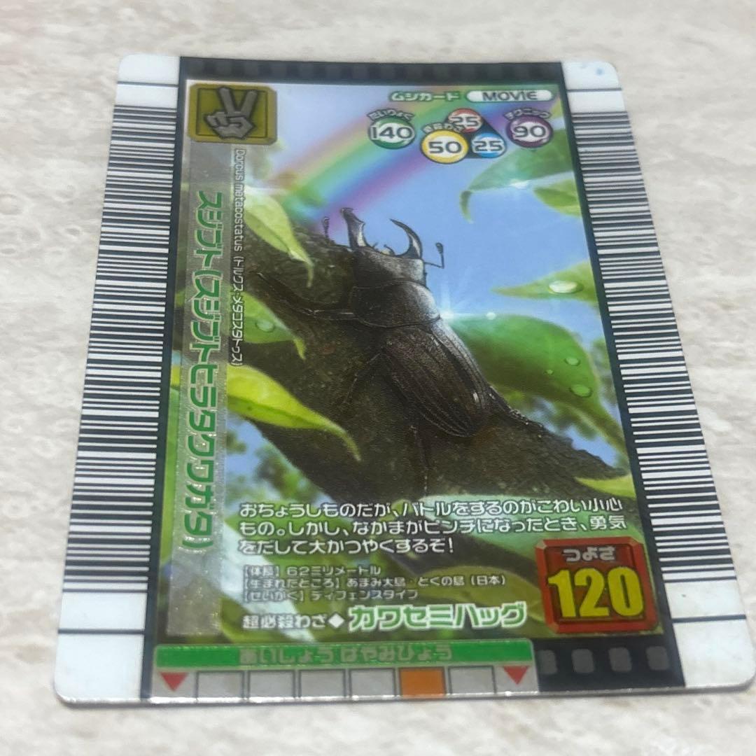 映画限定のムシキングカード スジブトヒラガタクワガタ