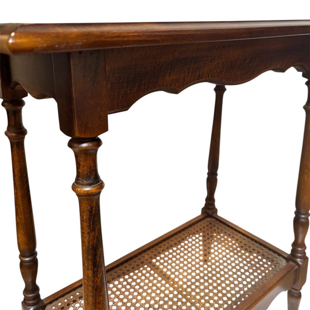 カリモク家具 コロニアル テーブル サイドテーブル 花台 木製 オールドカリモク