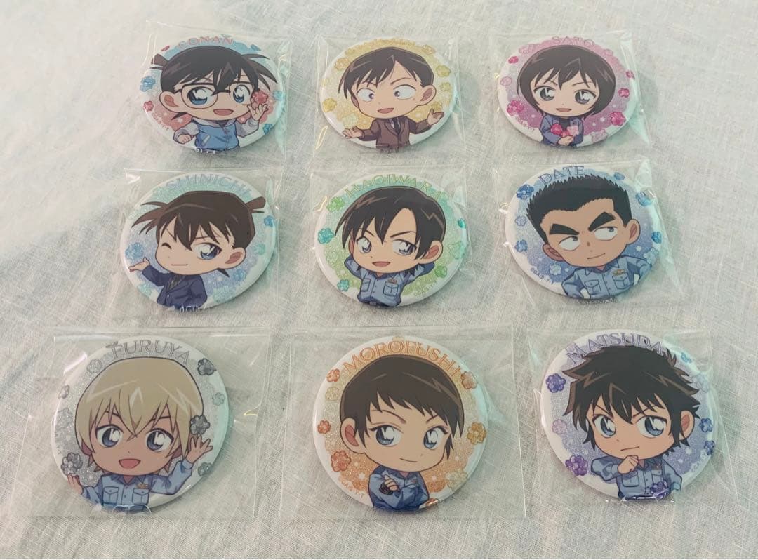 名探偵コナン キラキラ缶バッジ こんぺいとうver. セット