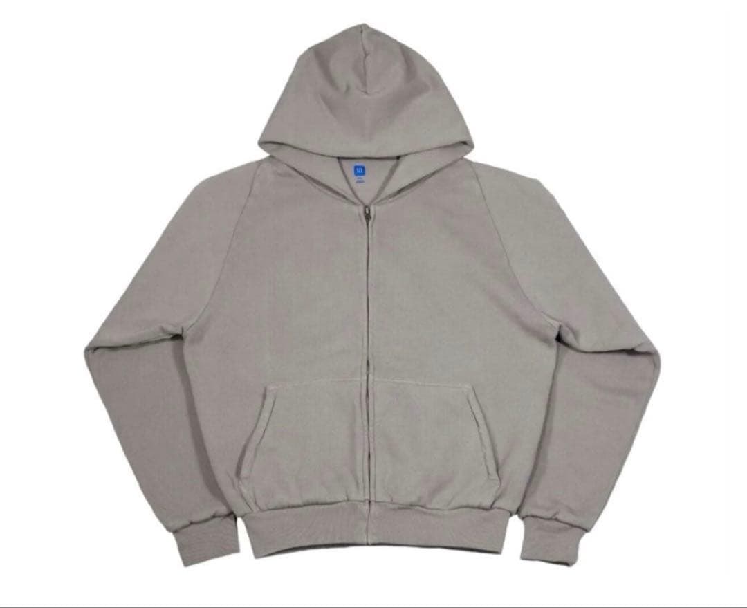 トップス yeezy gap zip up hoodie light grey S