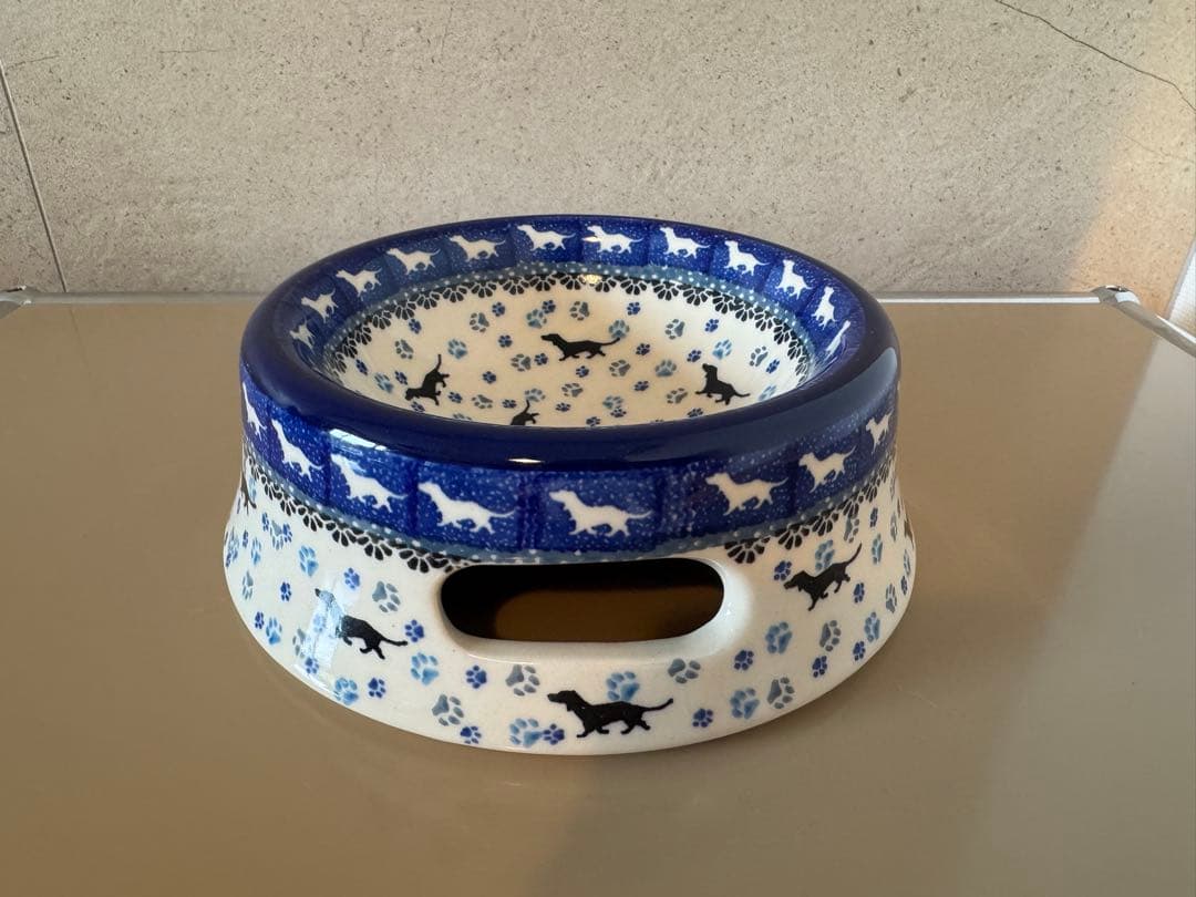 ポーリッシュポタリー Ceramika ペットボウル　犬　DOG